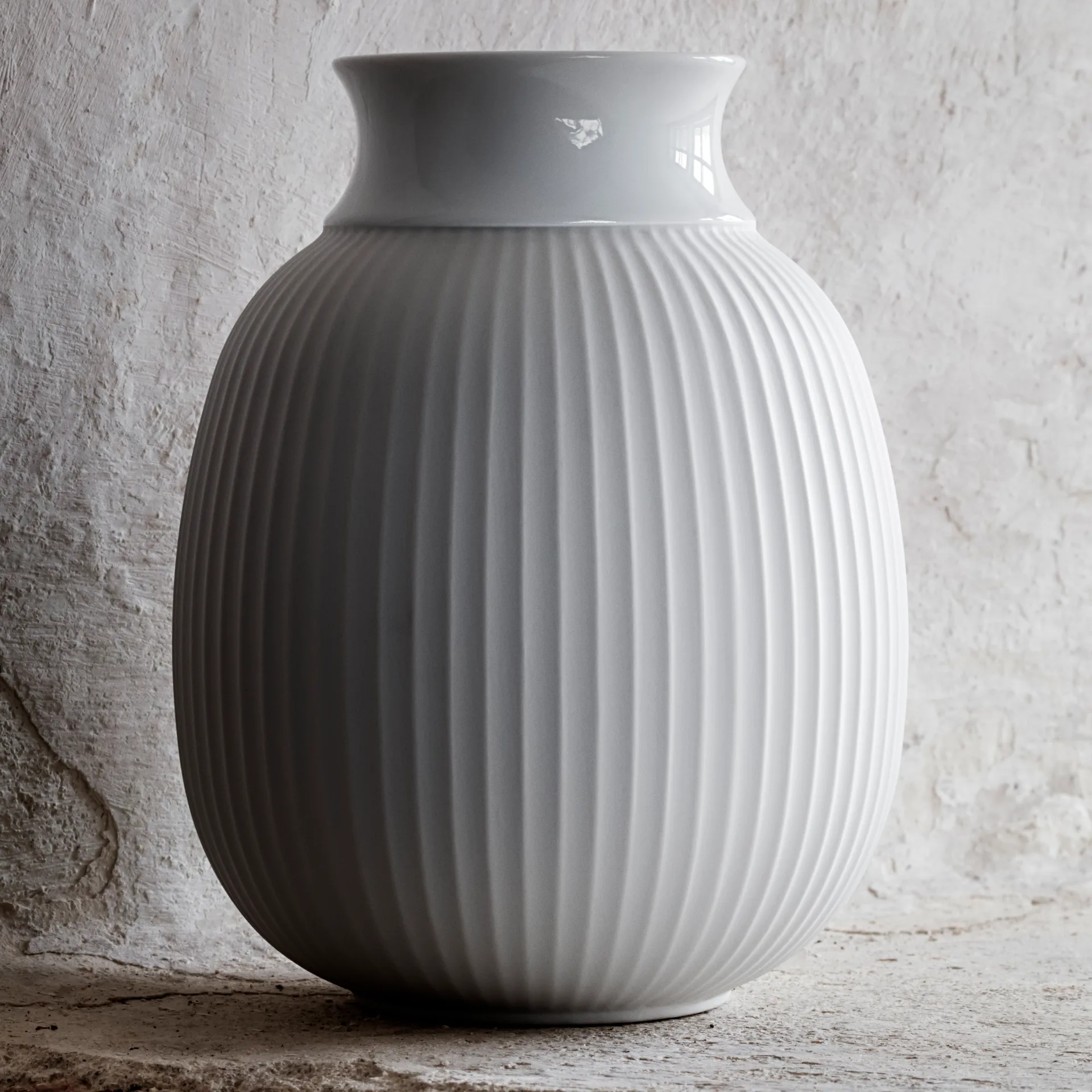 Lyngby Curve vas 17,5 cm, Vit Lyngby Porcelæn