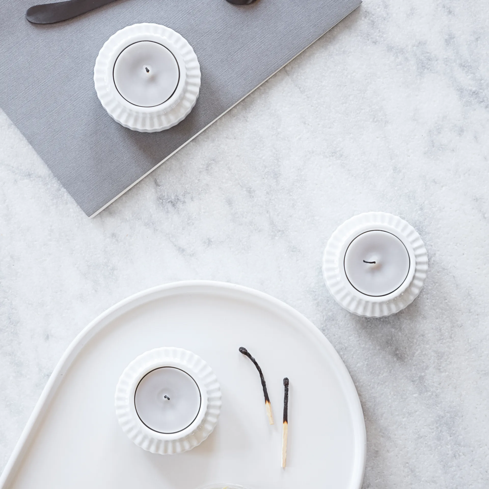 Lyngby ljuslykta Ø 6,5 cm 2-pack, vit Lyngby Porcelæn