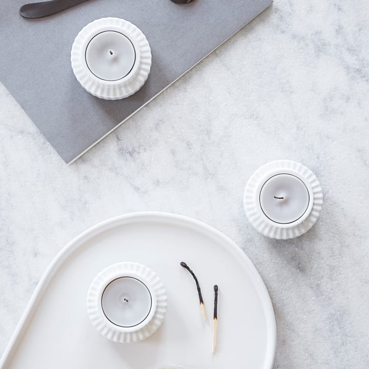 Lyngby ljuslykta Ø 6,5 cm 2-pack, vit Lyngby Porcelæn
