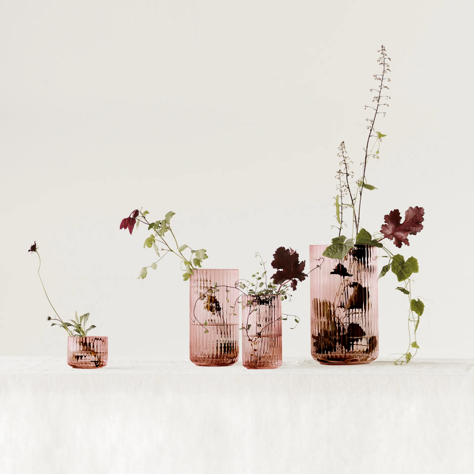 Lyngby vas glas burgundy, 20 cm Lyngby Porcelæn