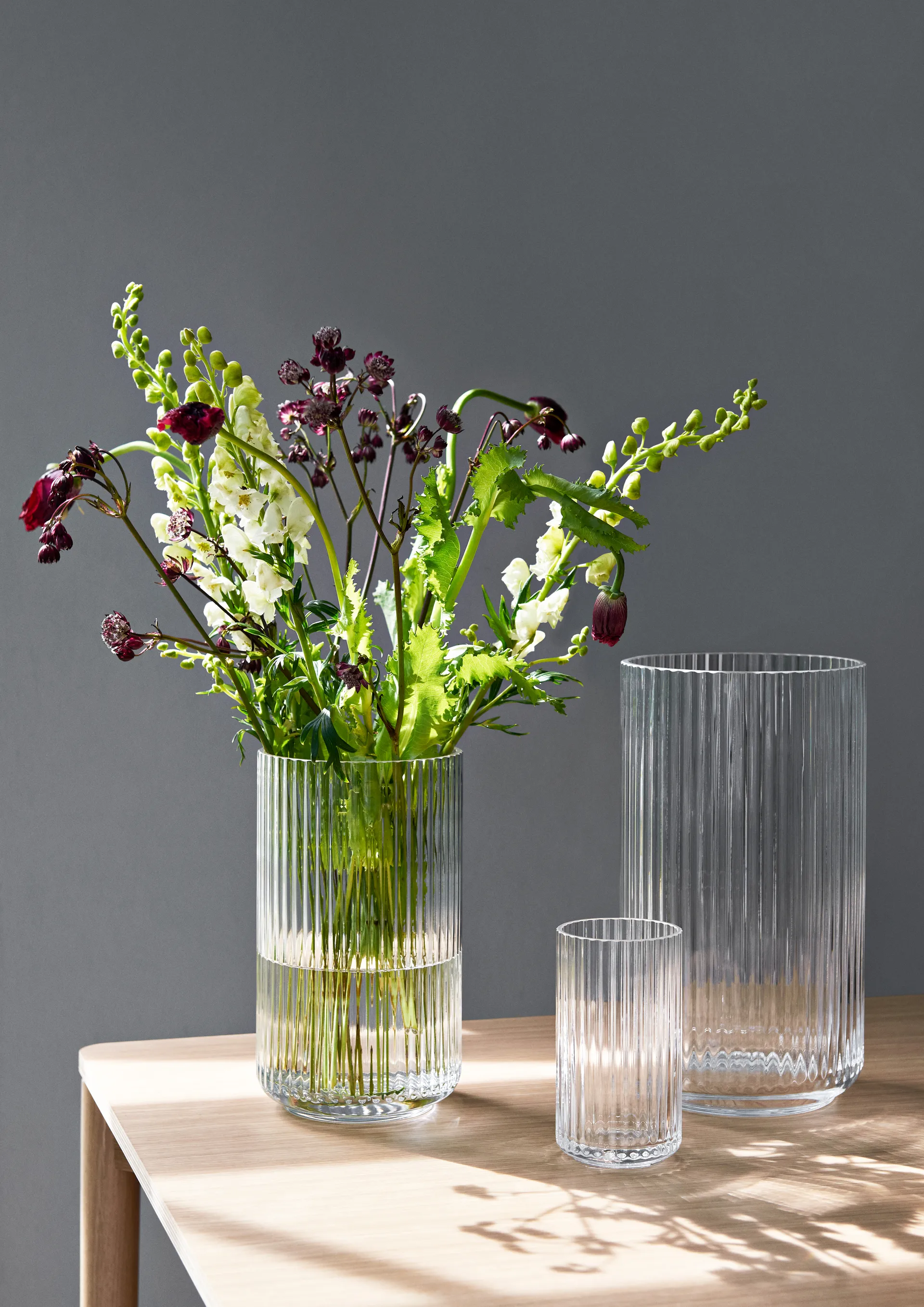 Lyngby vas glas klar, 25 cm Lyngby Porcelæn