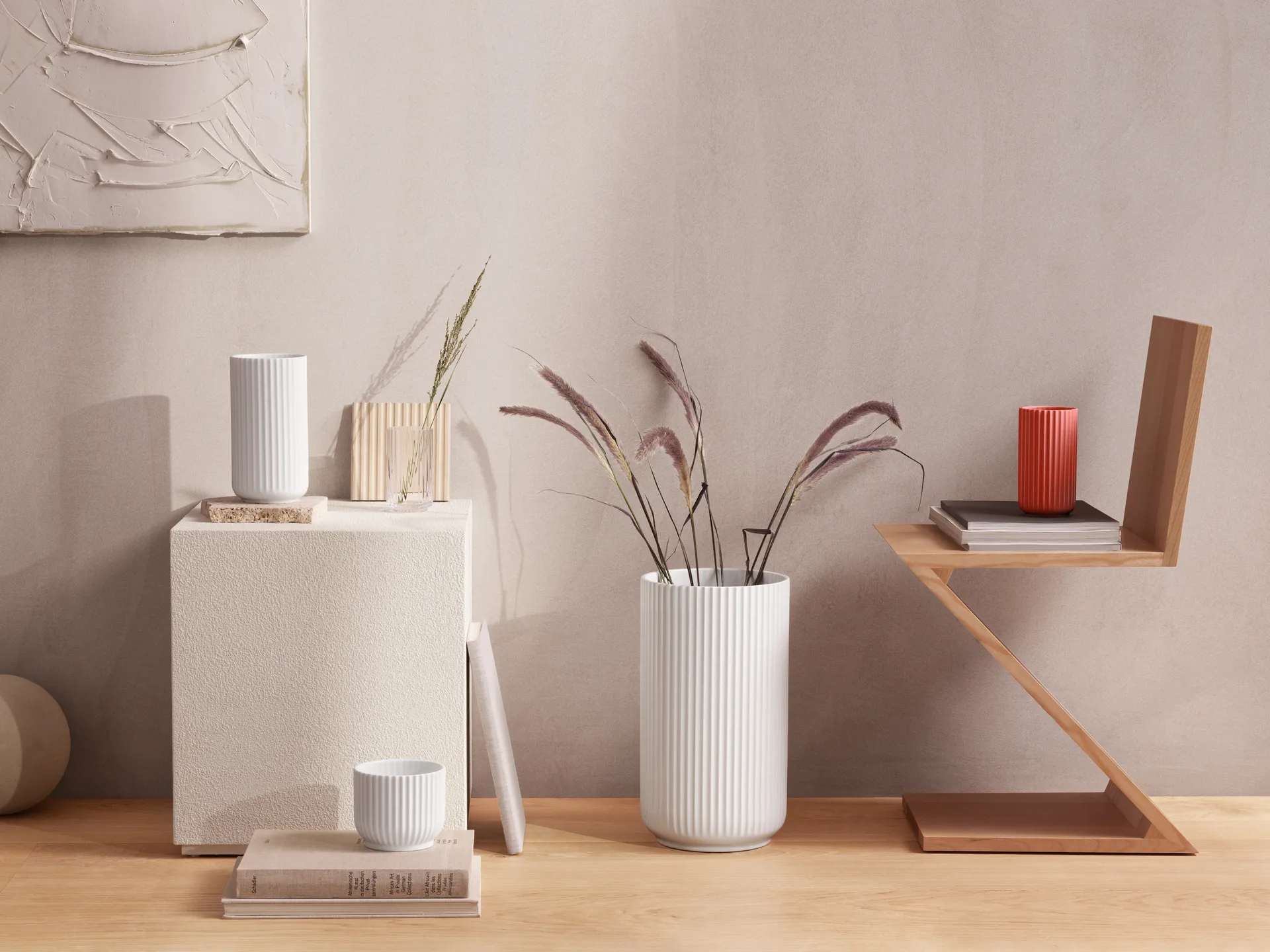 Lyngby Vas, Röd, 15,5 cm Lyngby Porcelæn