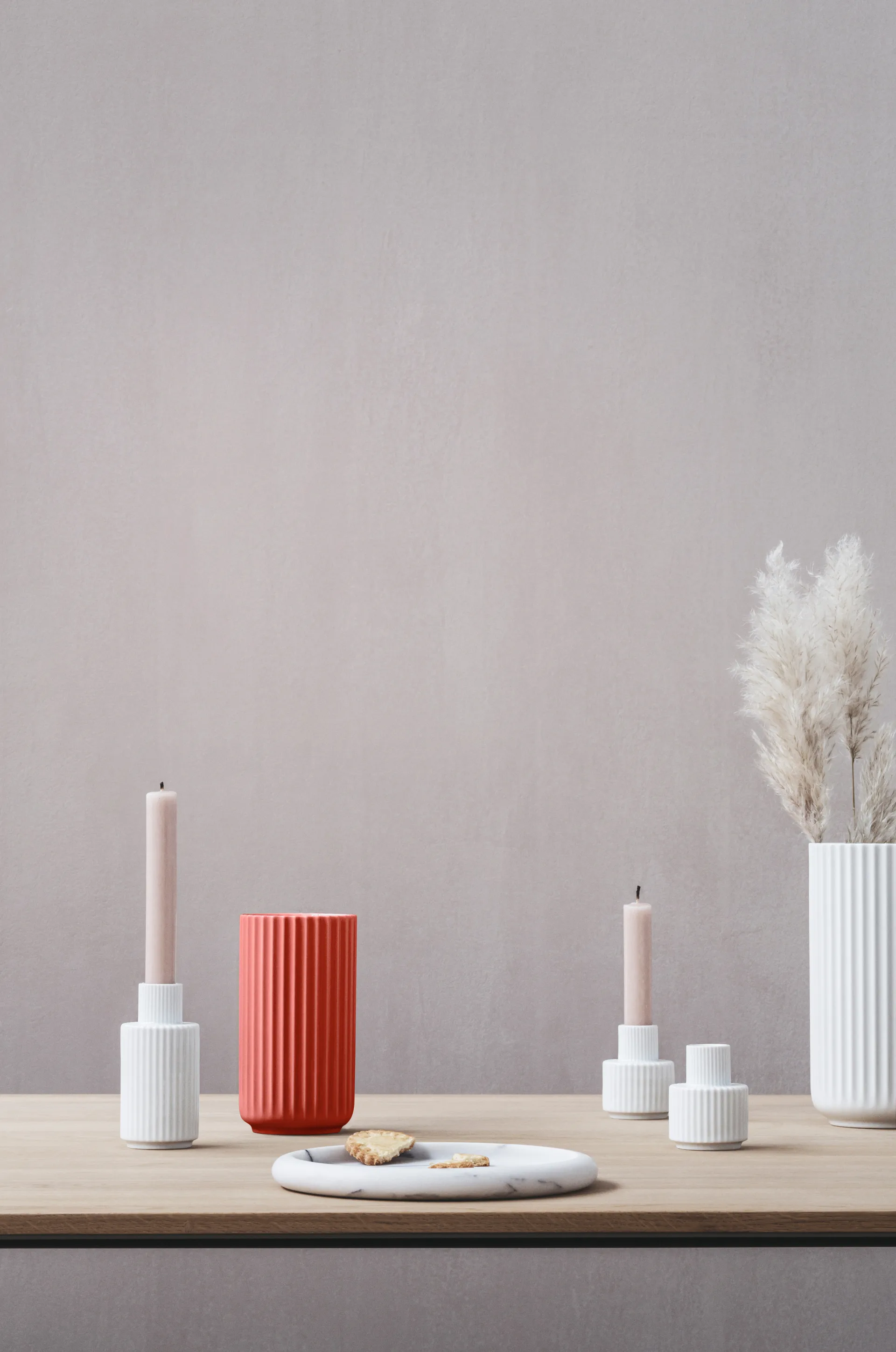 Lyngby Vas, Röd, 15,5 cm Lyngby Porcelæn