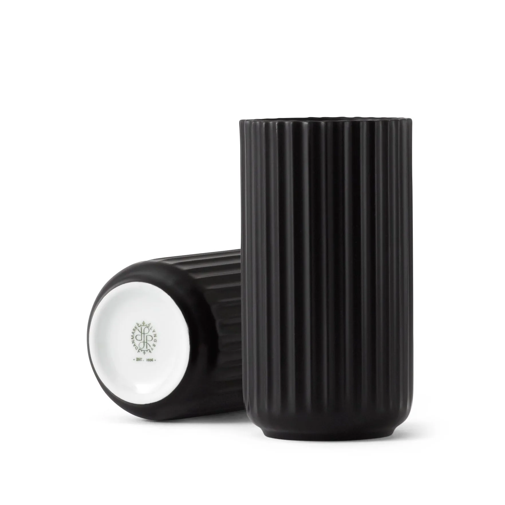 Lyngby vas svart matt, 15 cm Lyngby Porcelæn