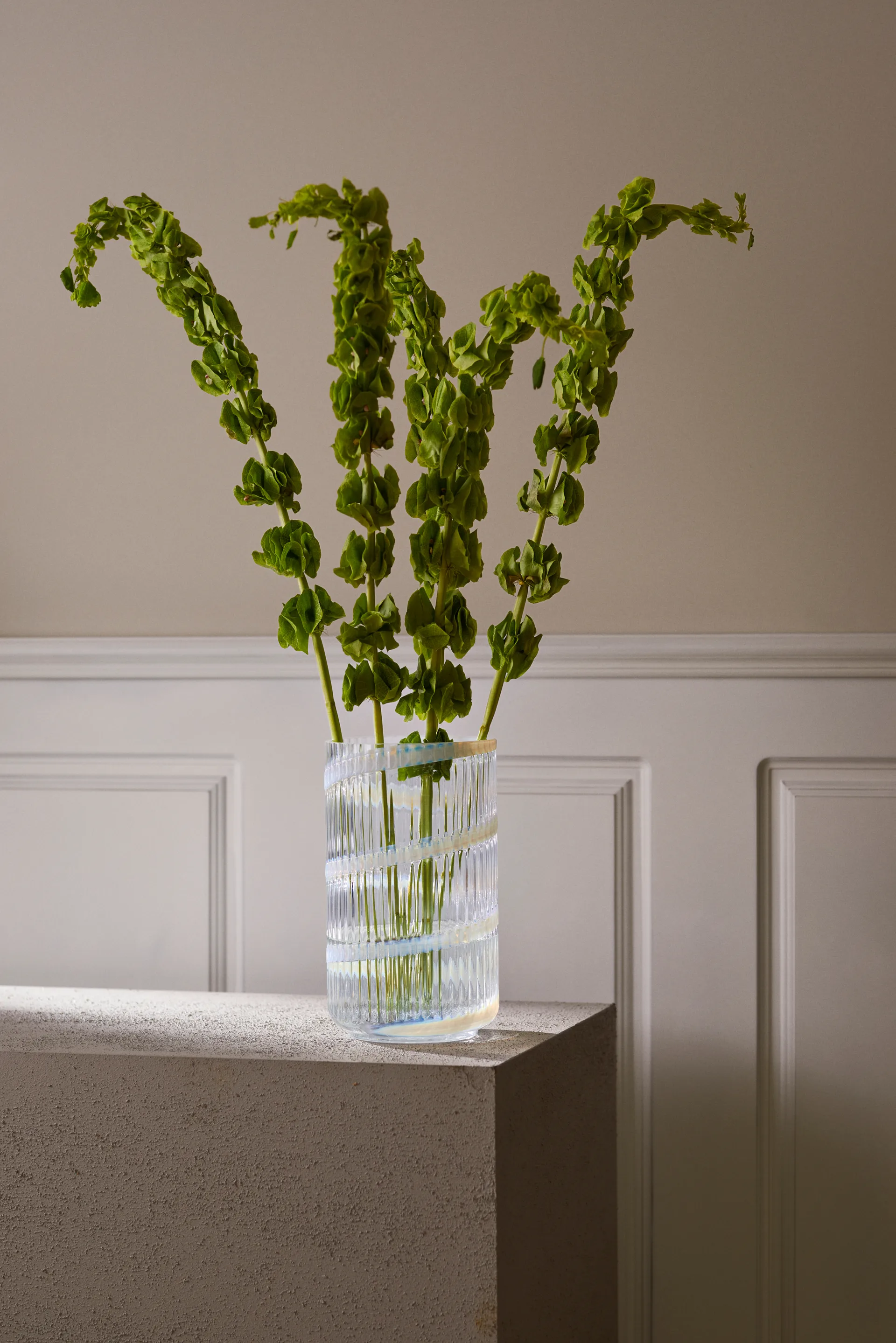 Lyngby Vas, White swirl, 20,5 cm Lyngby Porcelæn