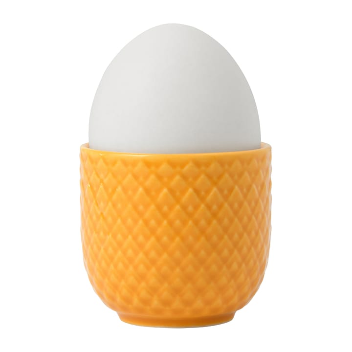 Rhombe äggkopp Ø5 cm - Gul - Lyngby Porcelæn