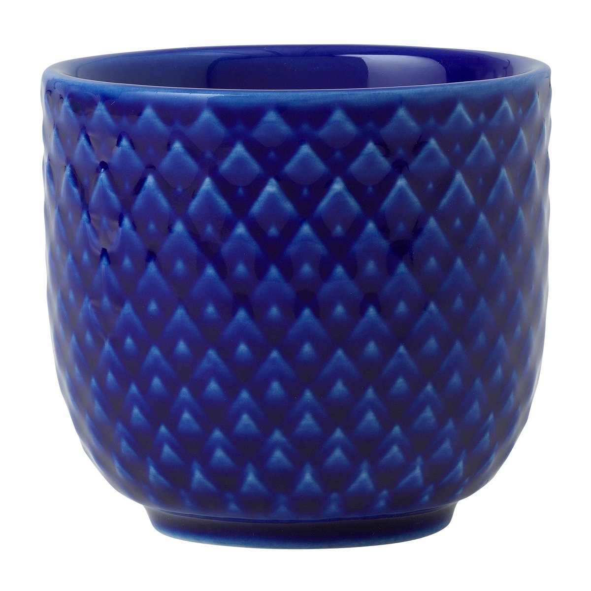 Lyngby Porcelæn Rhombe äggkopp 5 cm Mörkblå | Skandinavisk Design | Äggkoppar | Blå