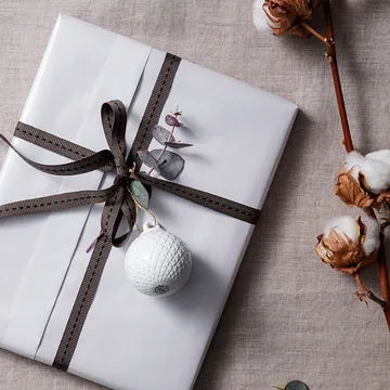 Rhombe dekorationskula Ø5 cm 2-pack - Vit - Lyngby Porcelæn