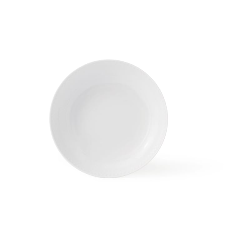 Rhombe djup tallrik vit - Ø 20 cm - Lyngby Porcelæn