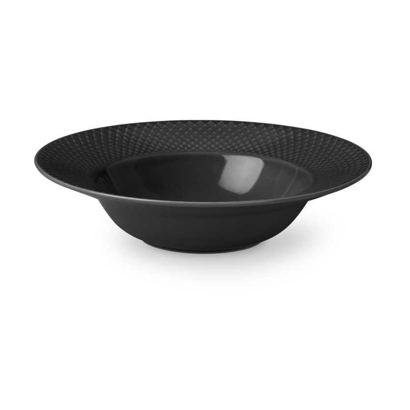 Lyngby Porcelæn Rhombe Earth djup tallrik 24.5 cm Slate