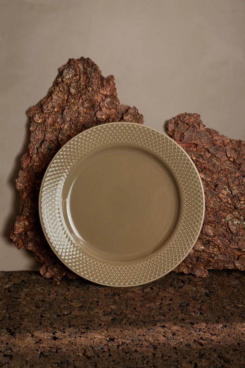 Rhombe Earth lunchtallrik Ø23 cm, Clay Lyngby Porcelæn