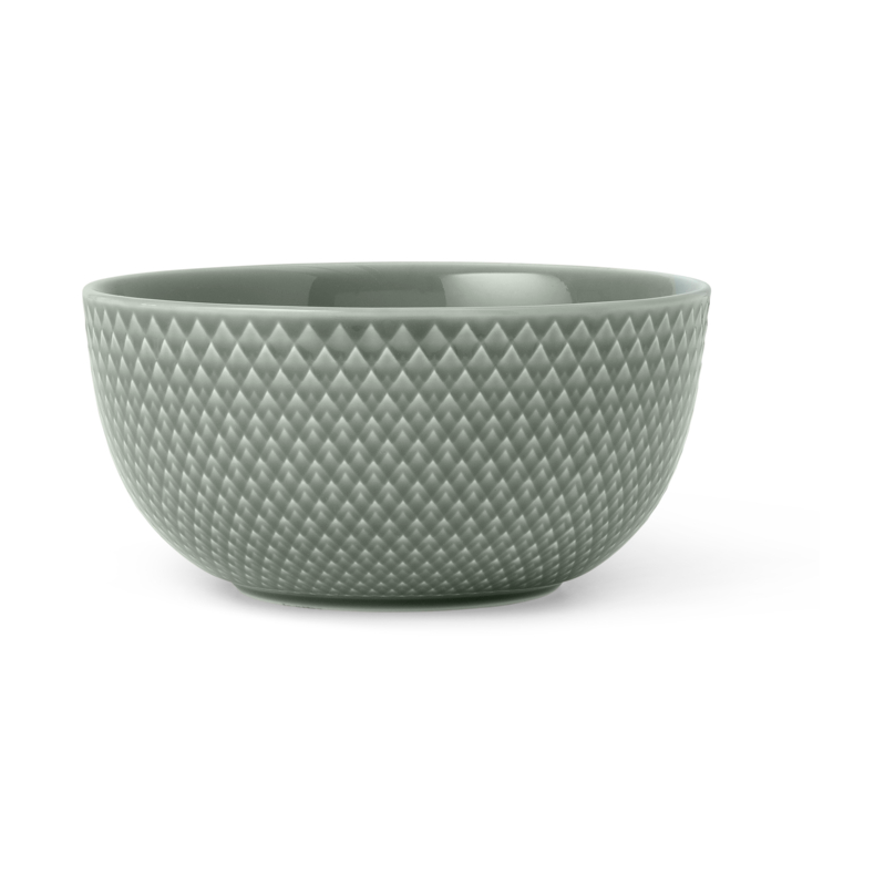 Lyngby Porcelæn Rhombe Earth Skål 13 cm Moss | Skandinavisk Design | Fruktskålar | Grön
