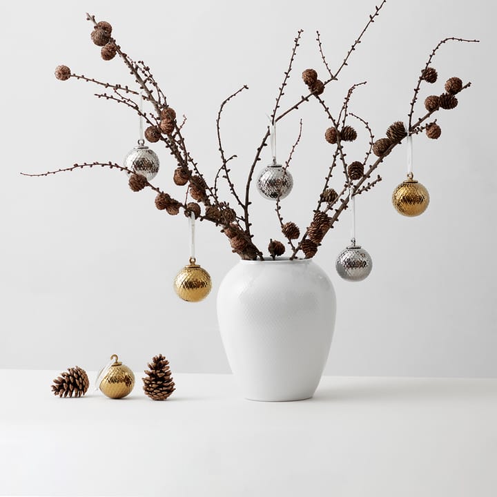 Rhombe julkula Ø7 cm, Silver Lyngby Porcelæn