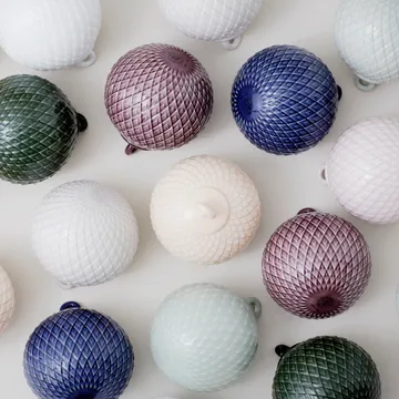 Rhombe julkula Ø7 cm - Vit - Lyngby Porcelæn