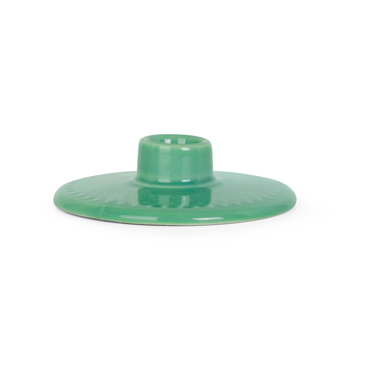 Lyngby Porcelæn Rhombe ljusstake 3 cm Grön | Skandinavisk Design | Ljusstakar | Grön