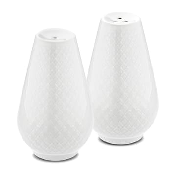 Rhombe salt & pepparset - Vit - Lyngby Porcelæn