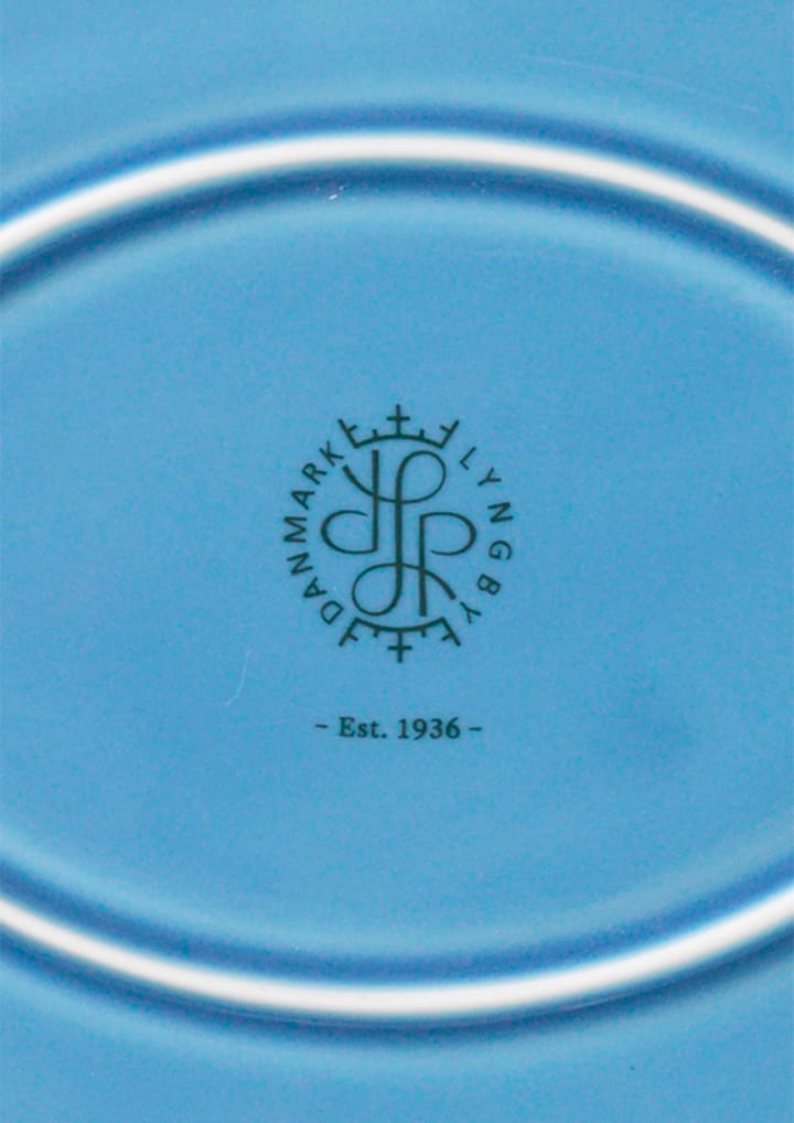 Rhombe serveringsfat ovalt 21,5x28,5 cm - Blå - Lyngby Porcelæn