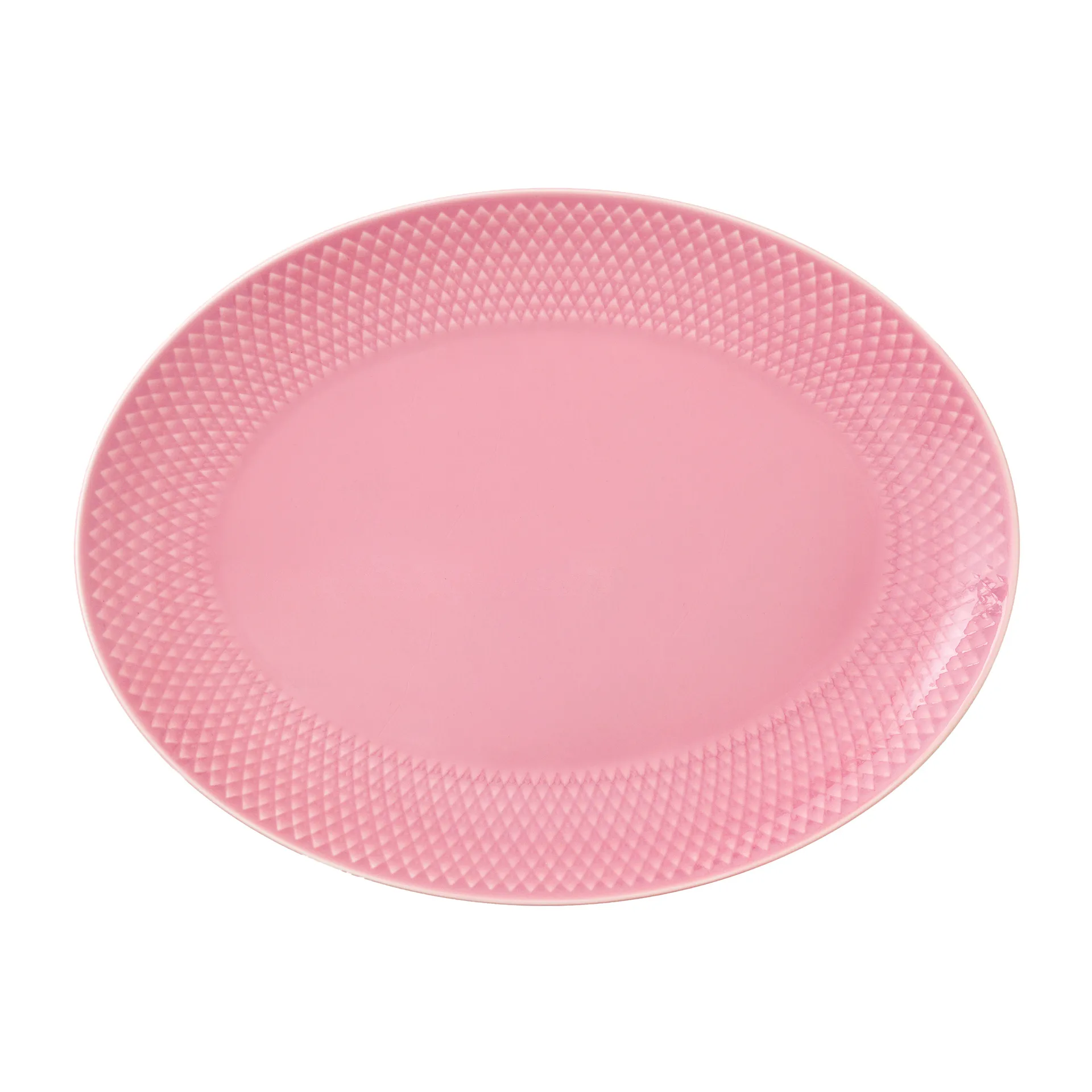 Rhombe serveringsfat ovalt 21,5x28,5 cm, Rosa Lyngby Porcelæn
