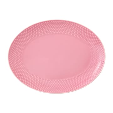 Rhombe serveringsfat ovalt 21,5x28,5 cm - Rosa - Lyngby Porcelæn