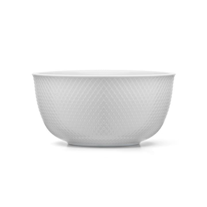 Rhombe serveringsskål Ø 22 cm - vit - Lyngby Porcelæn