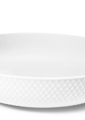 Rhombe Serveringsskål Ø28 cm - Vit - Lyngby Porcelæn