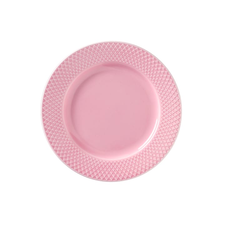 Rhombe tallrik rosa - 21 cm - Lyngby Porcelæn