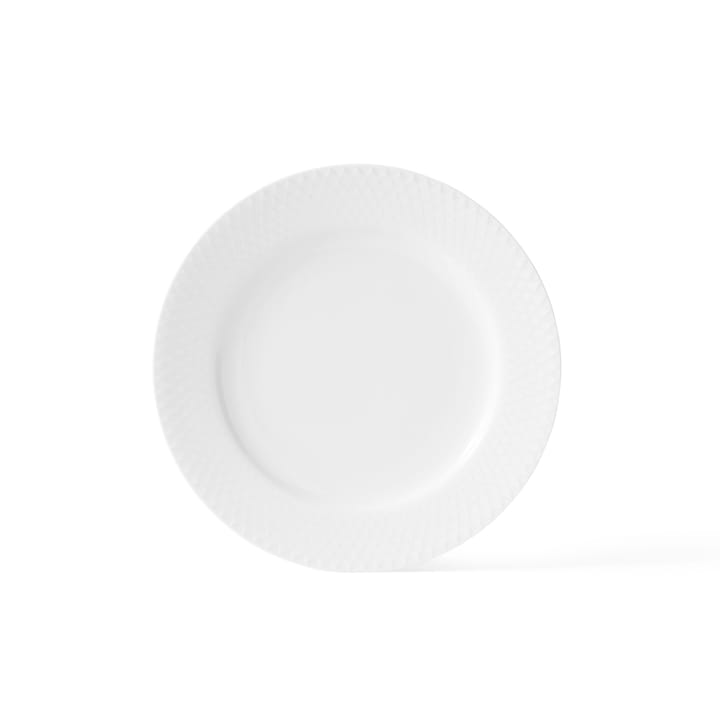 Rhombe tallrik vit - Ø 21 cm - Lyngby Porcelæn
