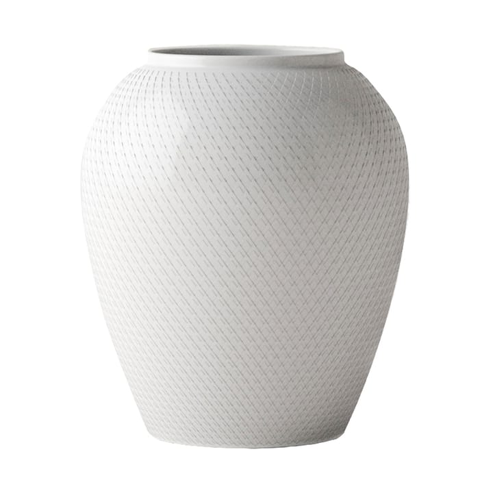 Rhombe vas Ø21,5 cm - Vit - Lyngby Porcelæn