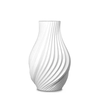 Twist vas 18 cm - Vit - Lyngby Porcelæn