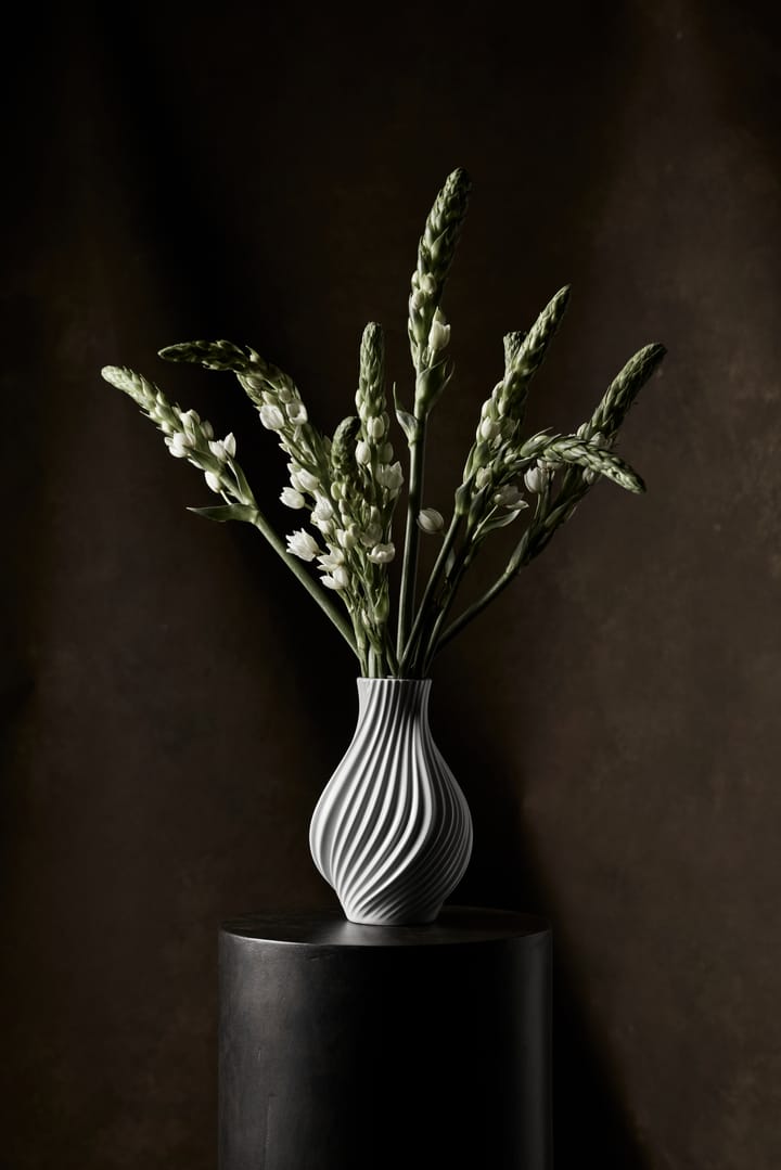 Twist vas 18 cm, Vit Lyngby Porcelæn