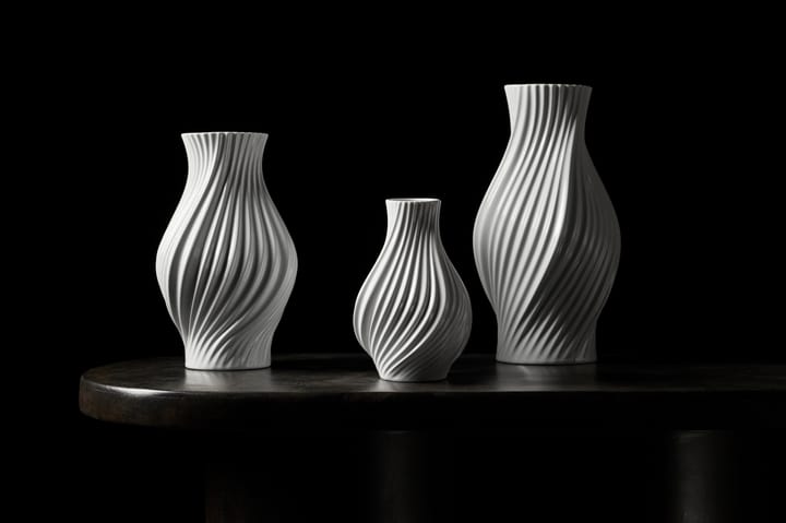 Twist vas 18 cm, Vit Lyngby Porcelæn