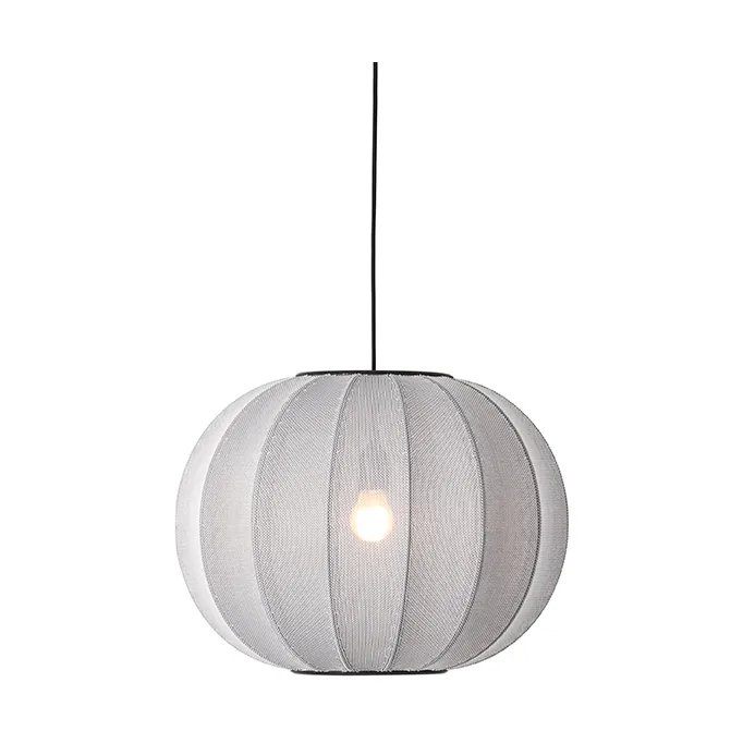 Knit-Wit 45 Round pendel, Silver Made By Hand