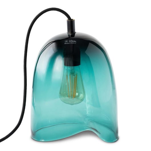 Magnor Klem glas lampa medium 28x20 cm Turkos | Skandinavisk Design | Taklampor & Pendlar | Grön