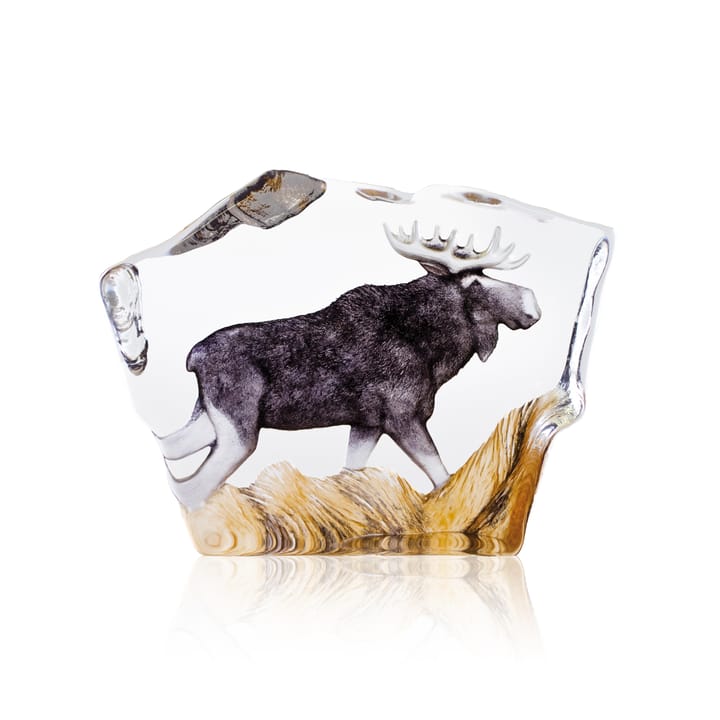 Älg glasskulptur - 12x16,5 cm - Målerås glasbruk