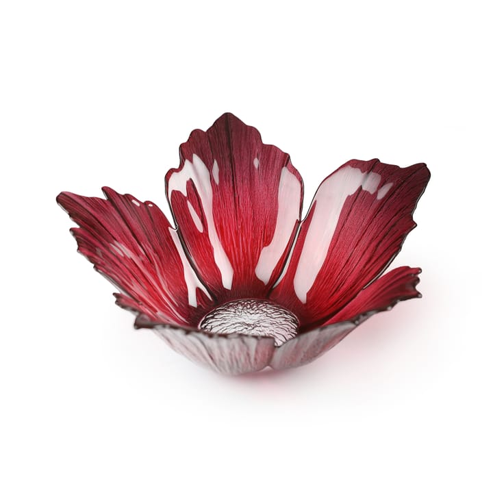 Fleur glasskål rödrosa - stor Ø23 cm - Målerås glasbruk
