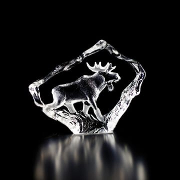 Wildlife älgtjur glasskulptur - Mini - Målerås glasbruk