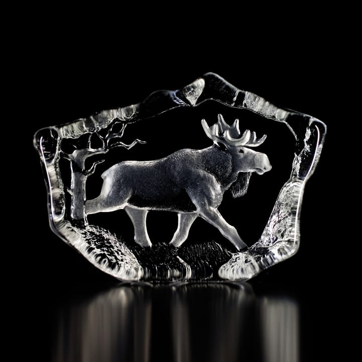 Wildlife glasskulptur - älg - Målerås glasbruk