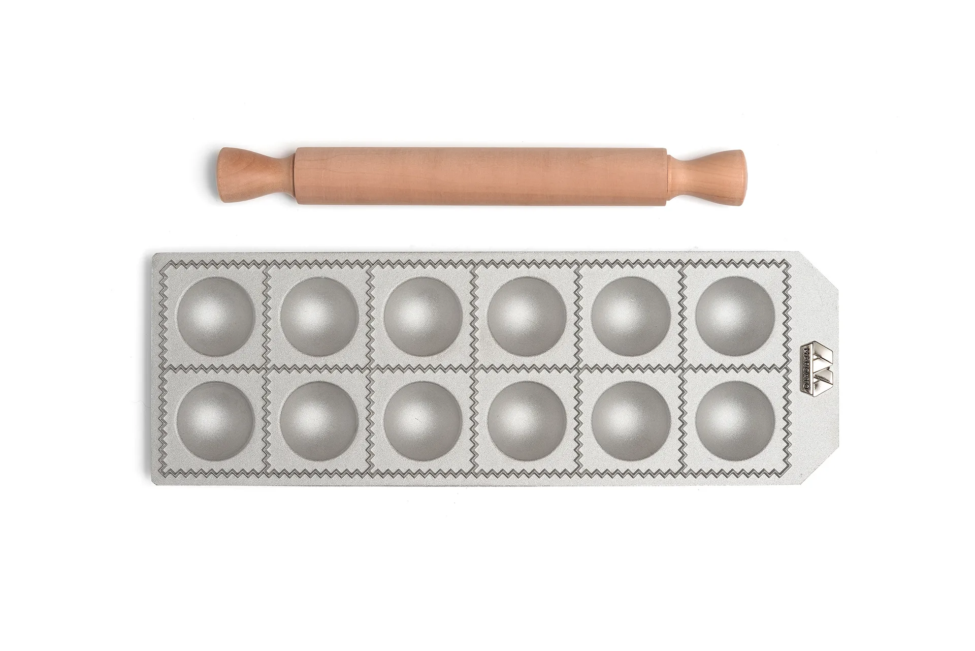 Marcato ravioliplåt inkl kavel runda ravioli, 12 st Marcato