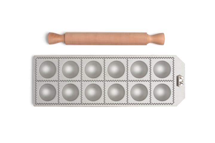 Marcato ravioliplåt inkl kavel runda ravioli, 12 st Marcato