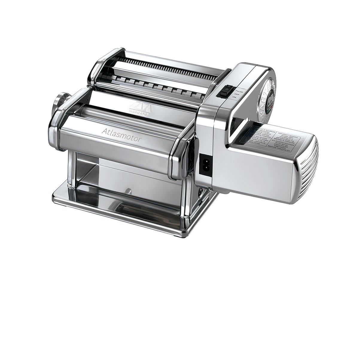 Marcato Pastamaskin Atlasmotor 220 v | Skandinavisk Design | Pastamaskiner | Silverfärgad