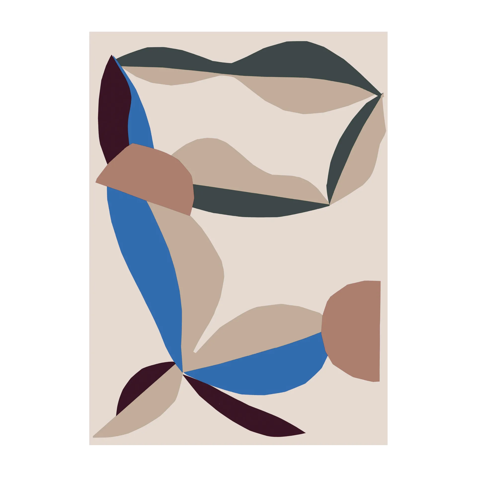 Berry filt 130x180 cm, Cotton-red-electric-blue Marimekko