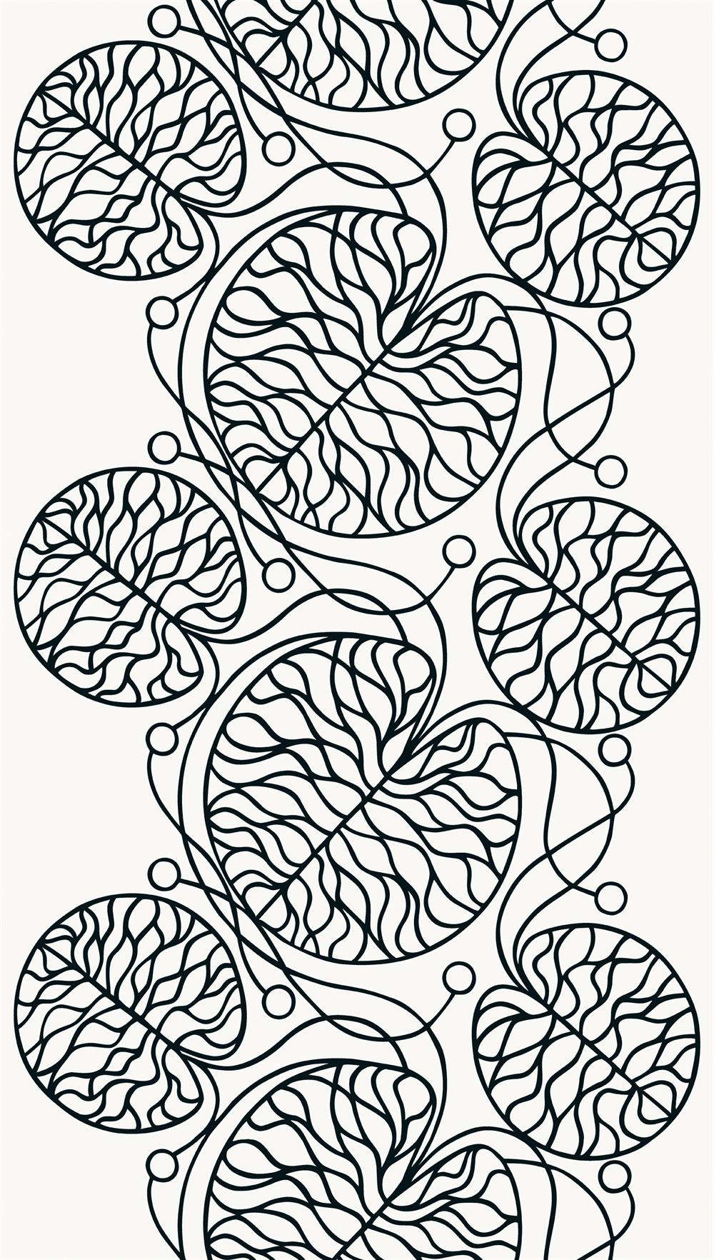 Marimekko Bottna tyg svart/vit | Skandinavisk Design | Tyger & Metervaror | Svart