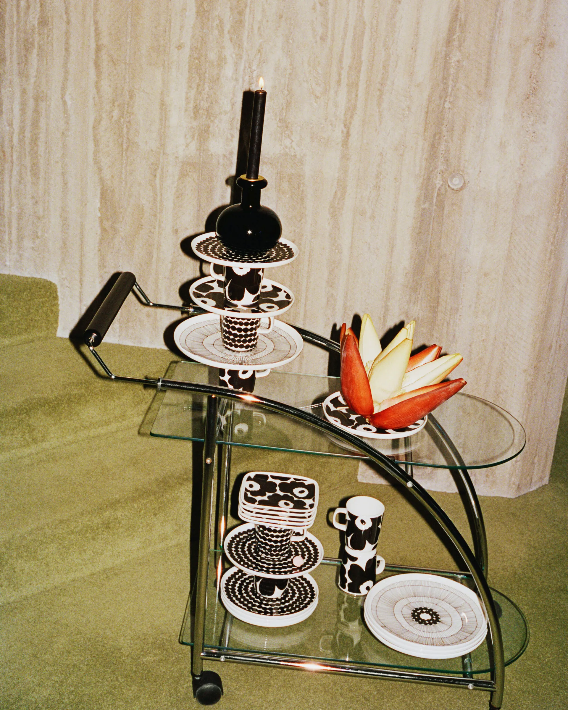 Butticula ljusstake Ø12,5 cm, Black Marimekko