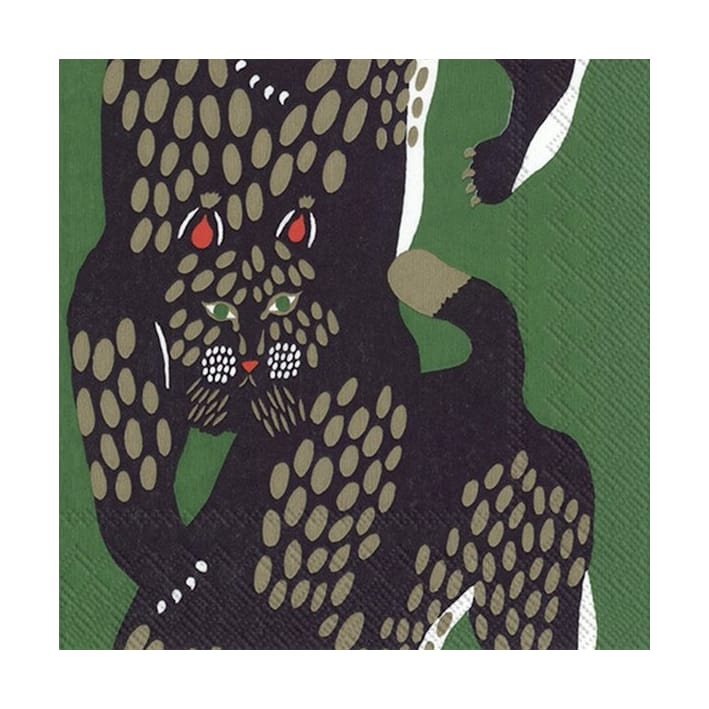 Ilves servett 33x33 cm 20-pack - Green - Marimekko