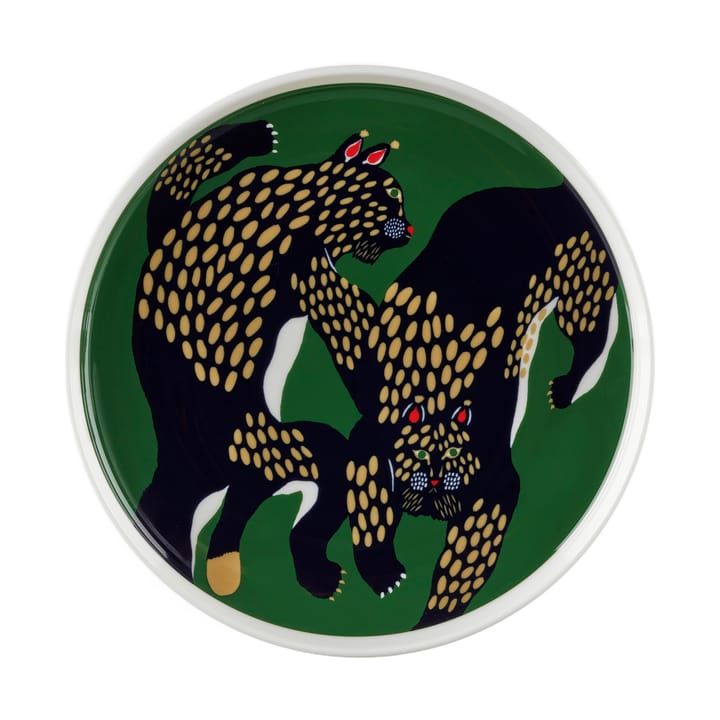 Ilves tallrik Ø20 cm - White-green-dark blue - Marimekko