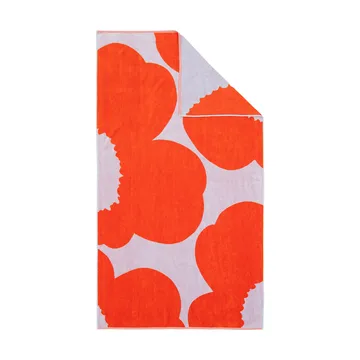 Iso Unikko badhandduk - Blue lilac-orange red, 100x180 cm - Marimekko
