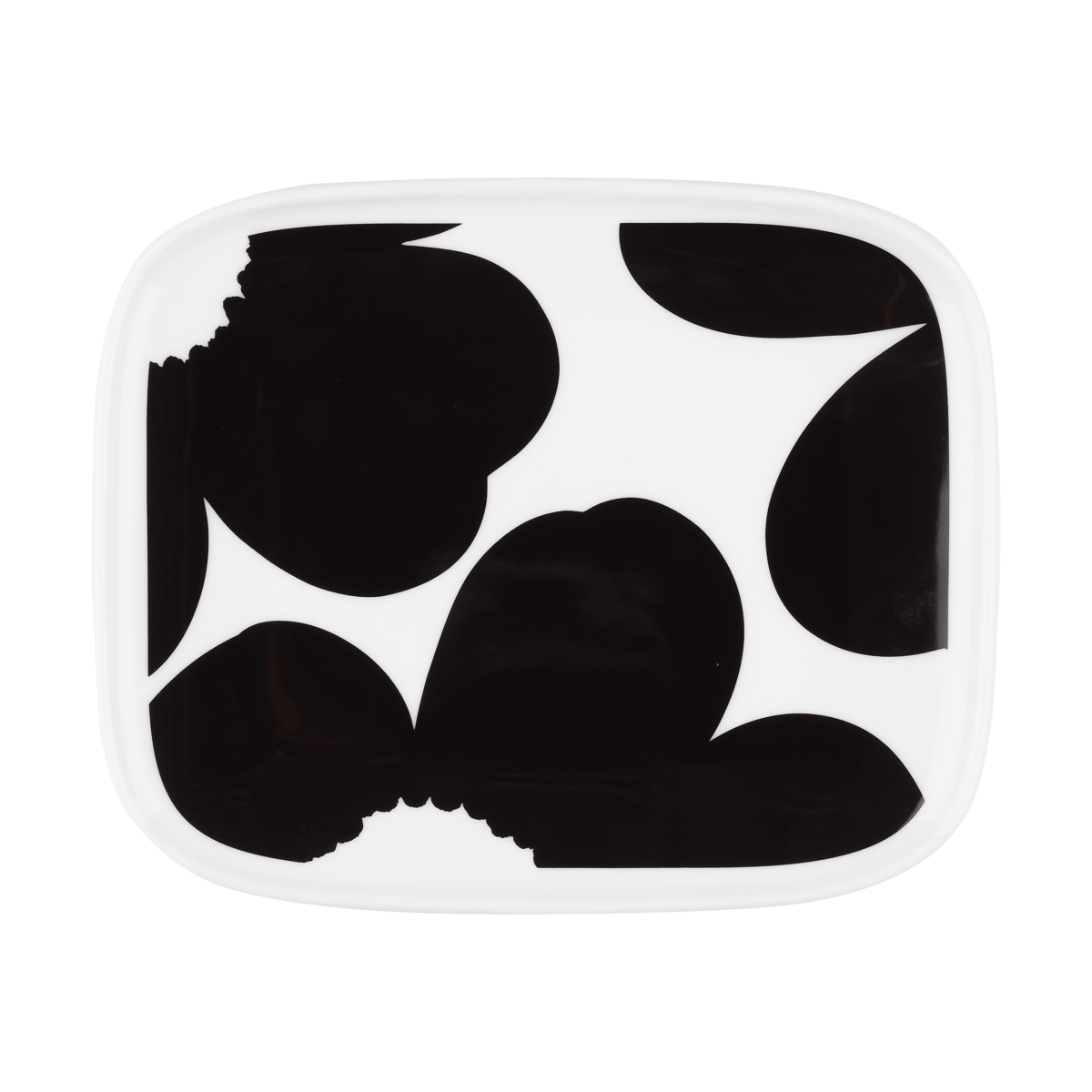 Marimekko Iso Unikko fat 12x15 cm White-black | Skandinavisk Design | Serveringsfat & Uppläggningsfat | Svart