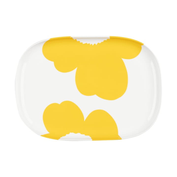 Iso Unikko uppläggningsfat 25x36 cm - White-spring yellow - Marimekko