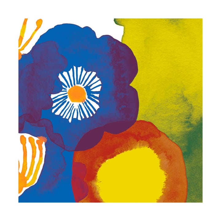 Juhannustaika servett 33x33 cm 20-pack - Blue-yellow-red - Marimekko