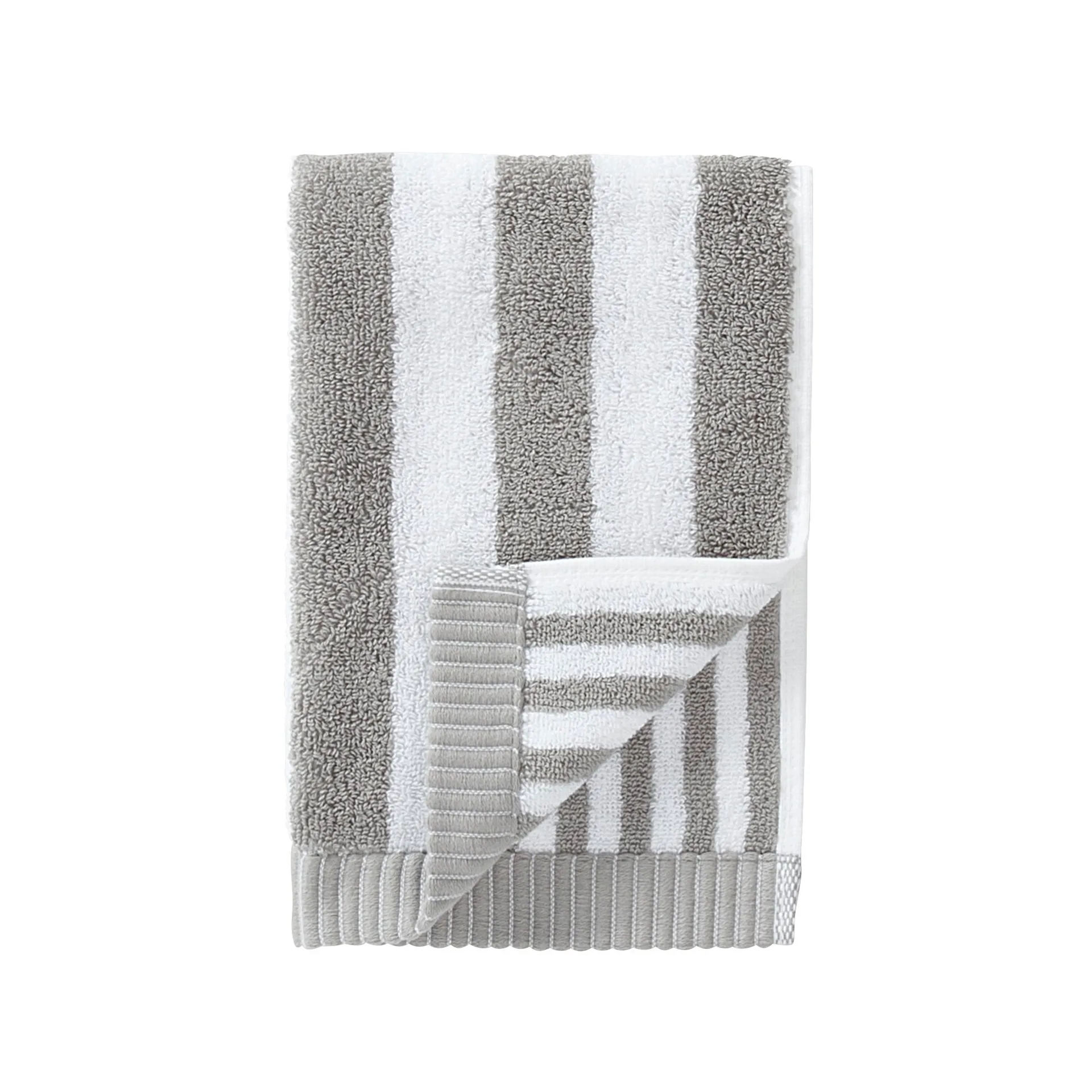 Kaksi Raitaa handduk grå, gästhandduk Marimekko